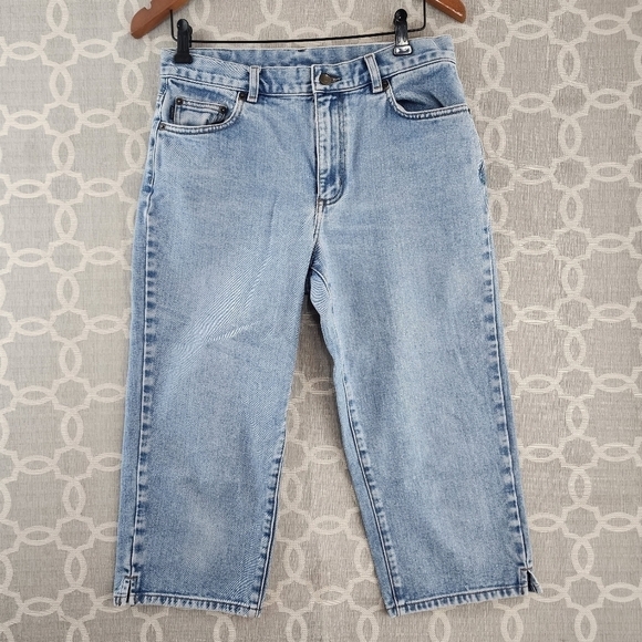 Lauren Jeans Co by Ralph Lauren 100% Cotton Jeans Capri 8 - Picture 1 of 7